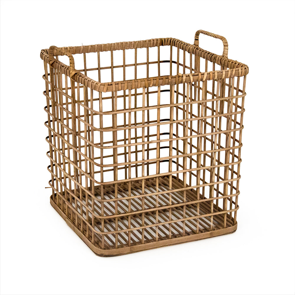 Synthetic Rattan Storage Basket