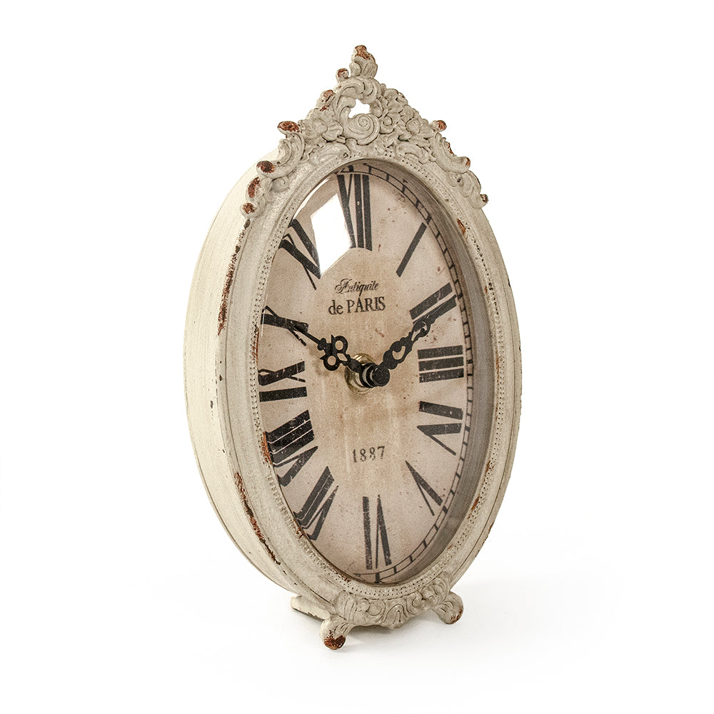 Antique Paris Oval Table Clock