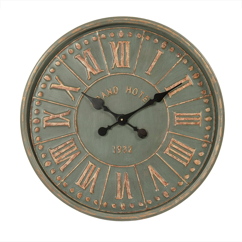 Verdigris Roman Wall Clock