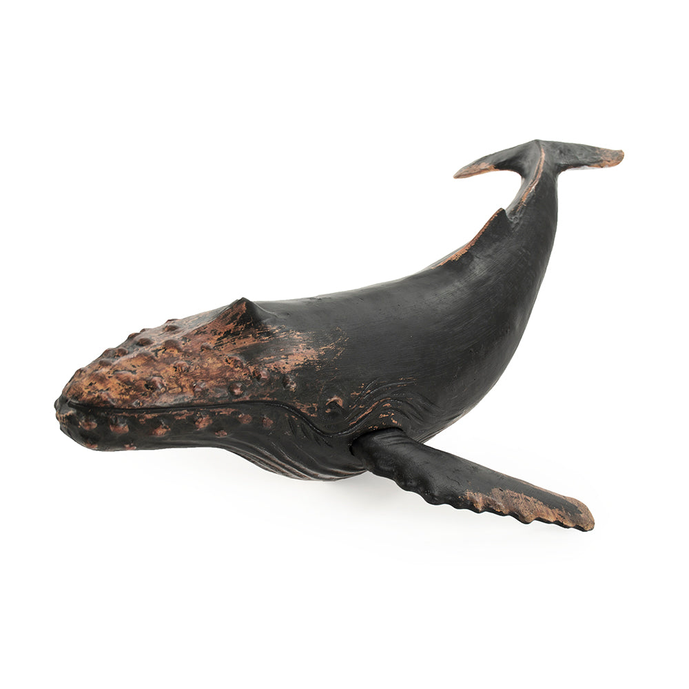 Black Harbor Resin Whale Sculpture (L)