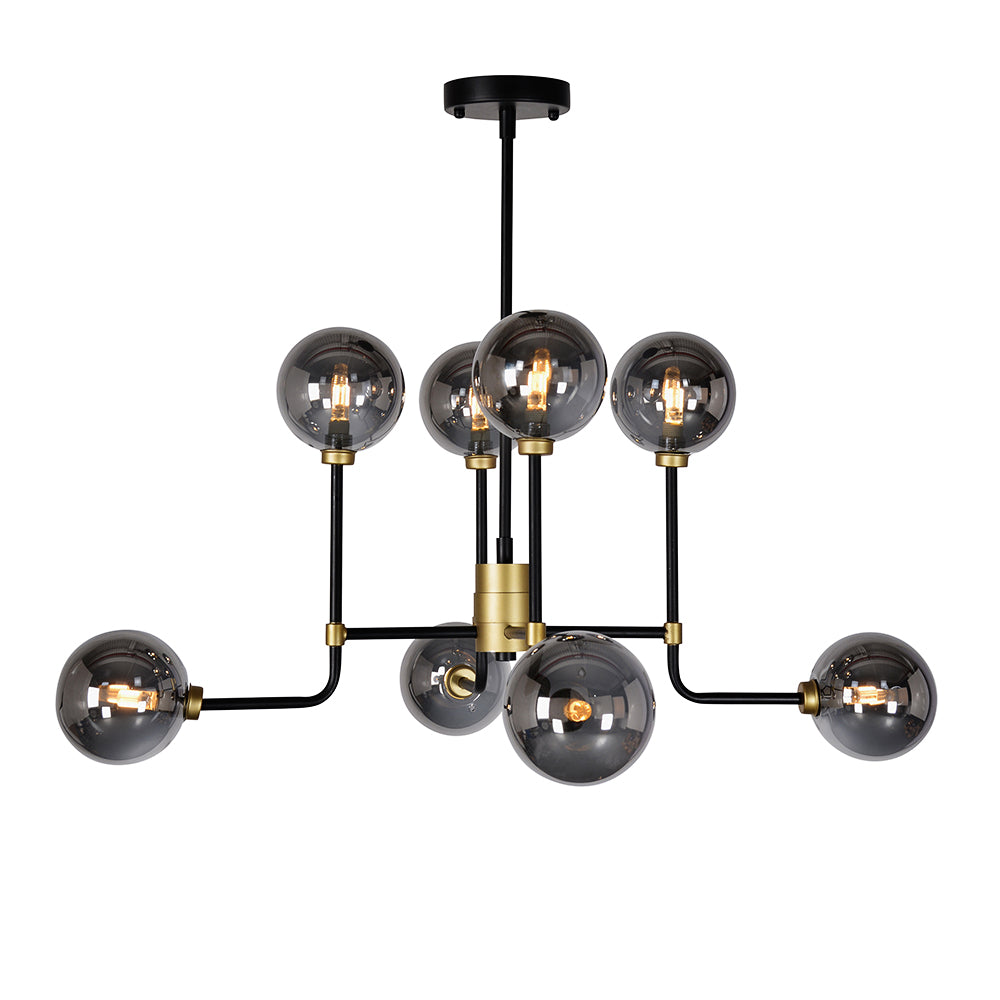 Abstract Grey Globe Pendant Light