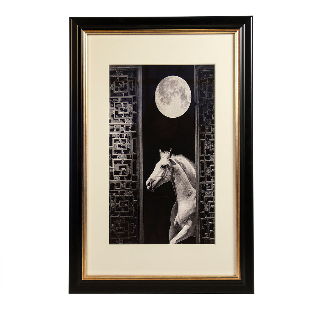 Horse Under Moon Print Wall Art