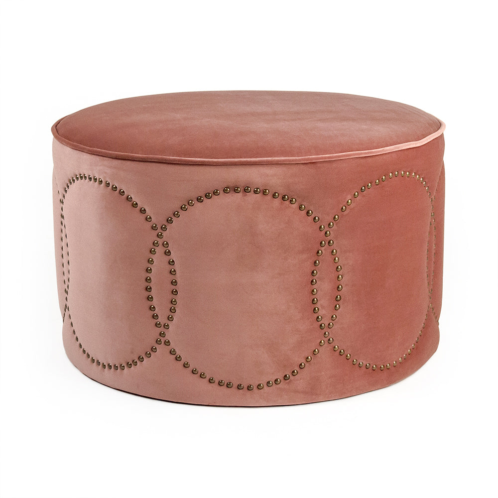Rose Velvet Daisi Ottoman