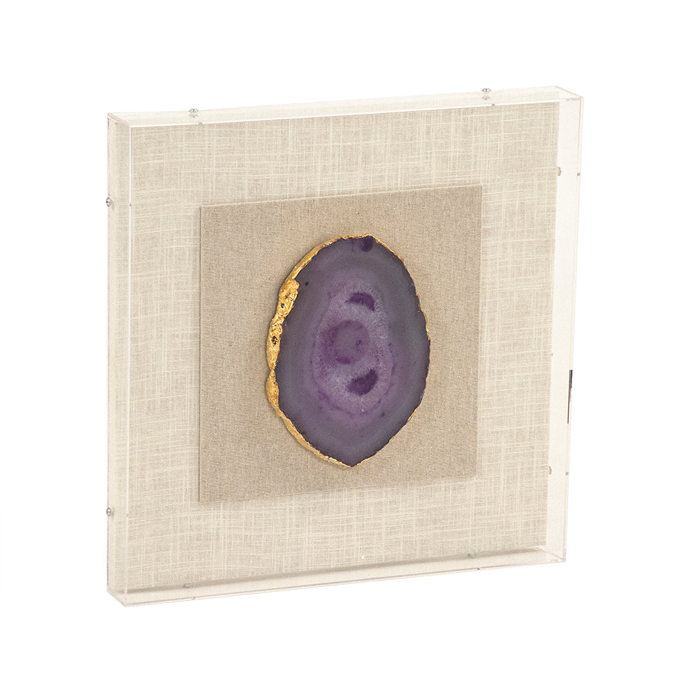 Amara Purple Geode Acrylic Shadow Box Wall Art