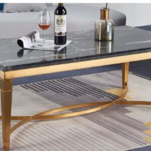 Black Marble Top Coffee Table