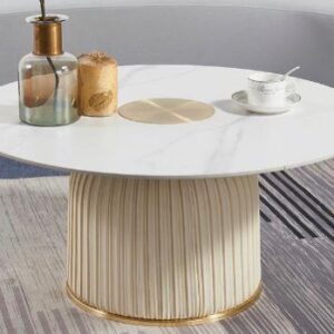 marble top large circular coffee table