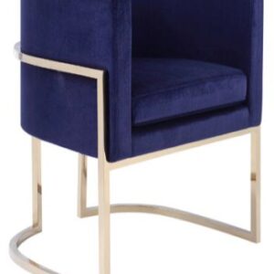 Blue Velvet Accent Chair
