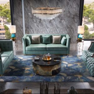 Teal Living Room Set