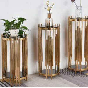 Gold Nesting Decorative 3 Piece Side Tables