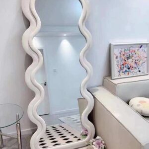 Elevate your space with the bold, contemporary flair of the Zigzag Mirror. Its unique, angular design creates an eye-catching reflection that adds depth and style to any room. Perfect for modern interiors, this mirror blends functionality with artistic expression, making it a statement piece that enhances both small and large spaces.