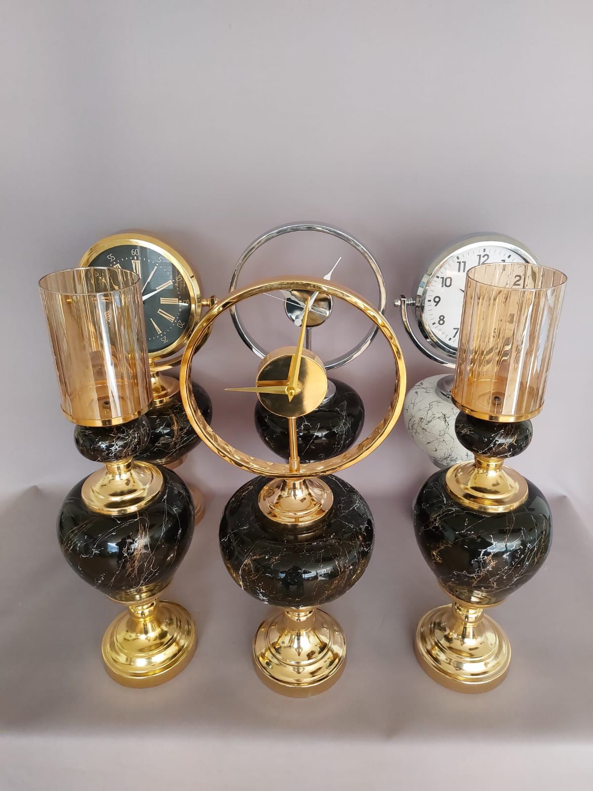 Black/Silver Decorative Jar Set