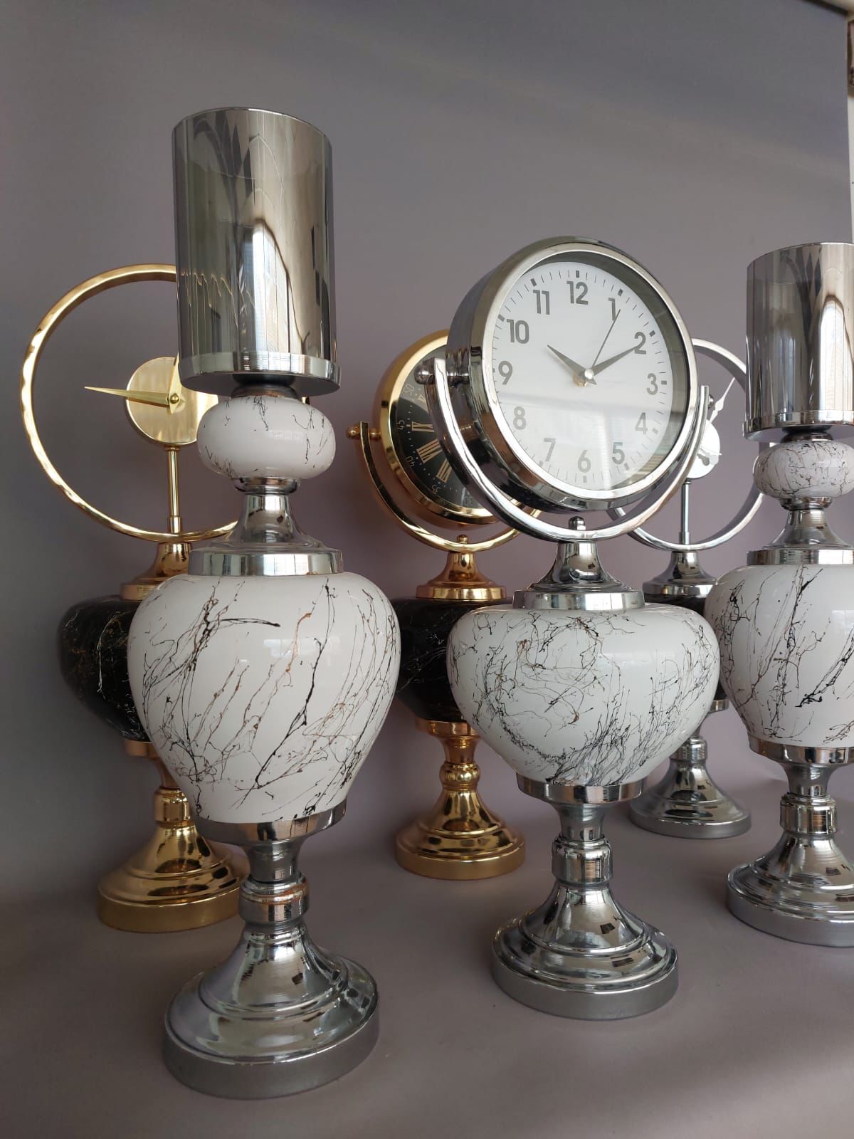 White/Silver Decorative Jar Set