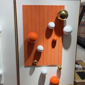Orange/White/Gold Balls Painting