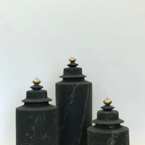 Black Decorative Jar Set