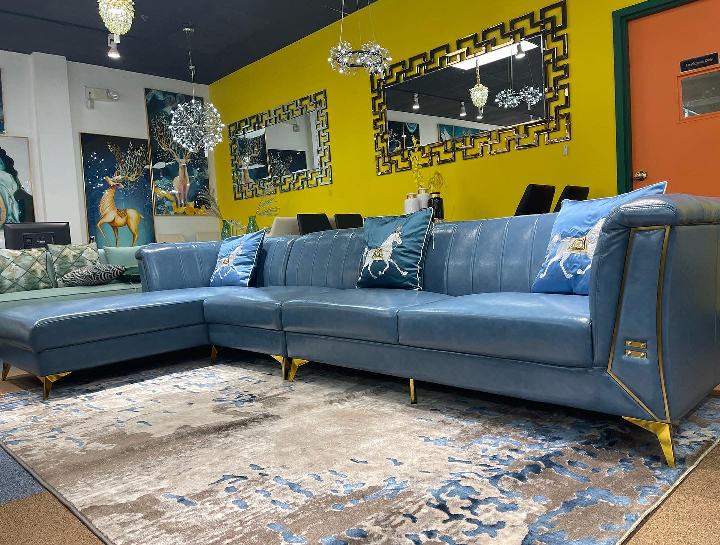 Blue Cobalt Sectional sofa - Image 4