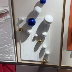 White/Blue/Gold Balls Painting
