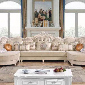 Cream/Off-White Royal Sectional Sofa