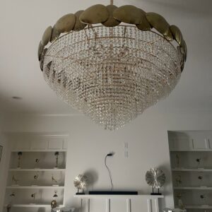 Golden Leaf Crystal Chandelier