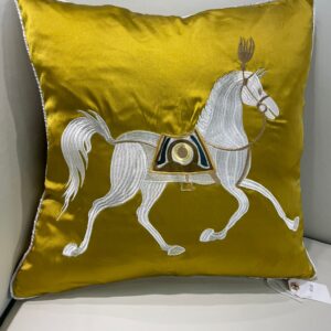 Golden Yellow Horse Throw pillow