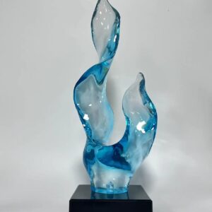 Blue Acicular Resin Sculpture