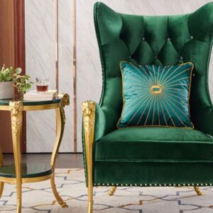 GREEN JUNGLE ACCENT CHAIR