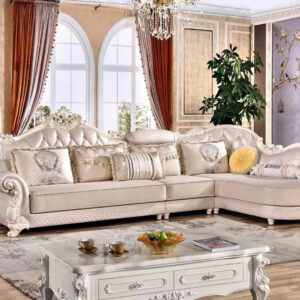 Bold Cream Royal Sectional Sofa