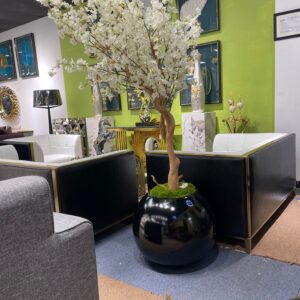 Black Vase & Cherry Blossom Artificial Tree/Plants/flower