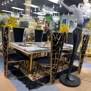 White Modern Marble Dining Table