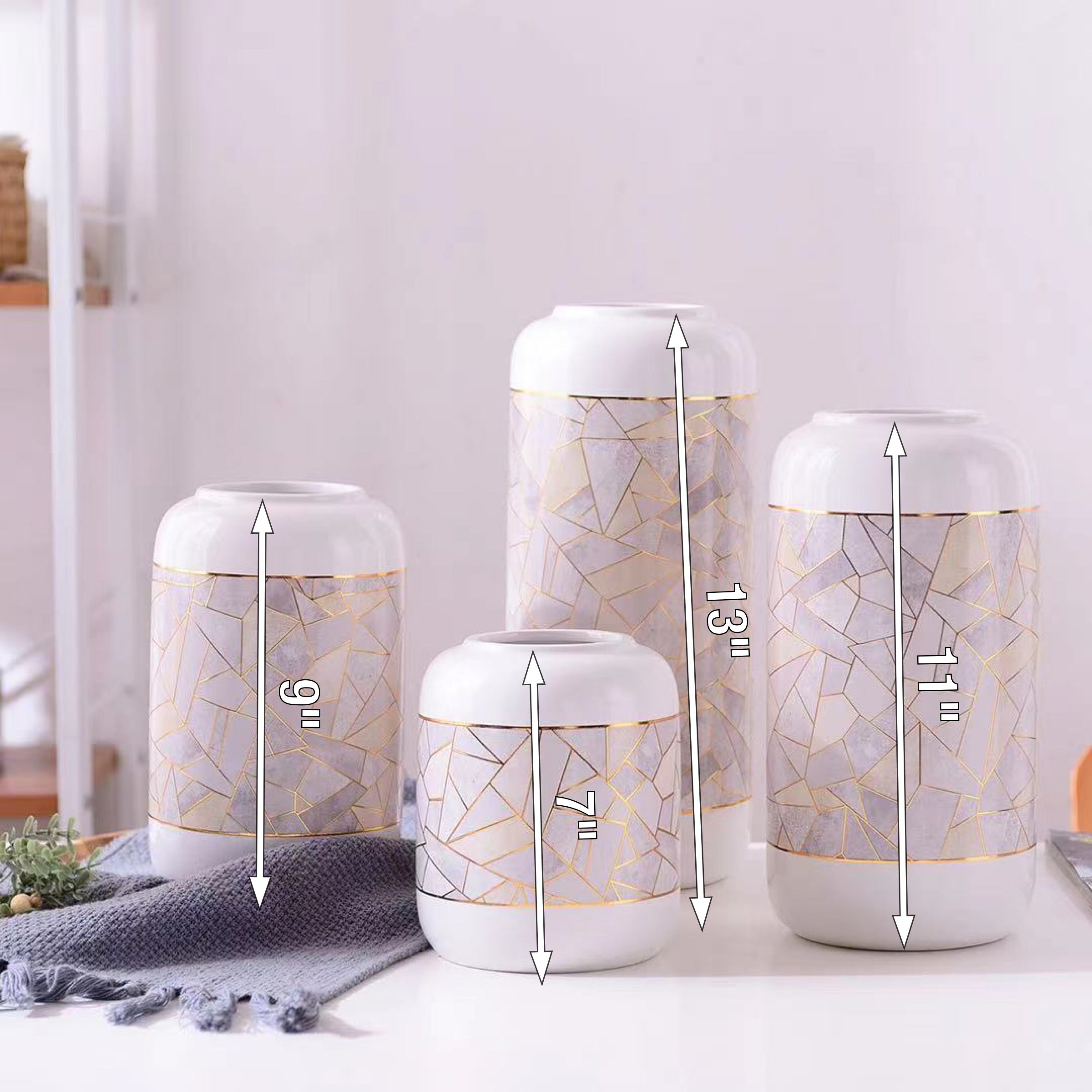 White/cream Decorative Jar Set