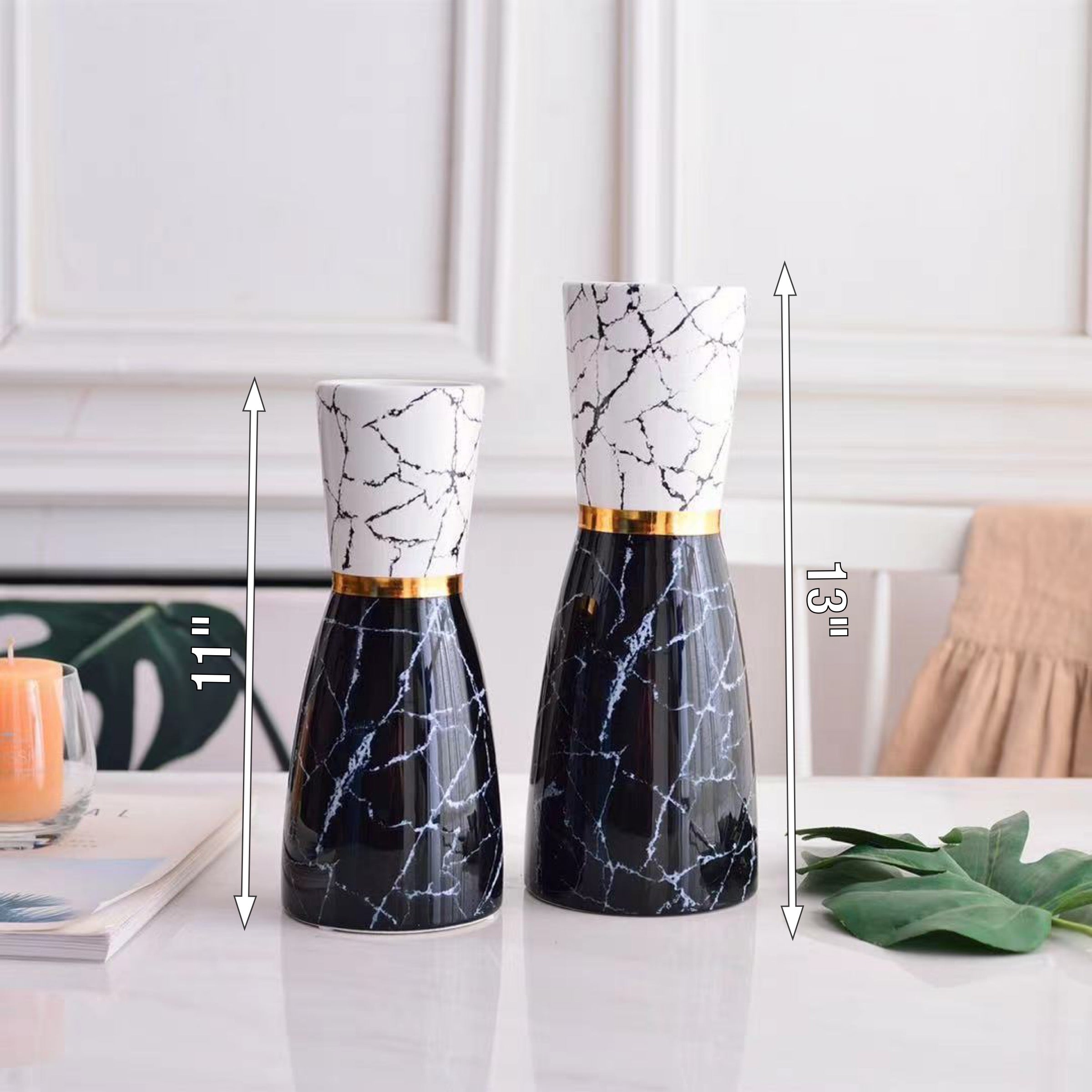 White/Black Decorative Jar Set