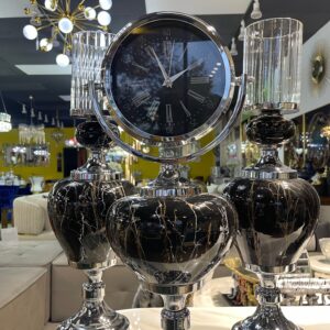 Black/Silver Decorative Jar Set