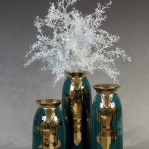 G-DVJ 3-1 Green and Gold Decorative Jar Set