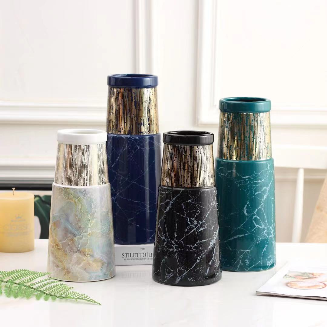 4Pieces Blue/Green/Black Decorative Jar Set