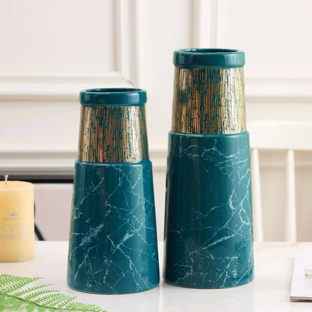 4Pieces Blue/Green/Black Decorative Jar Set