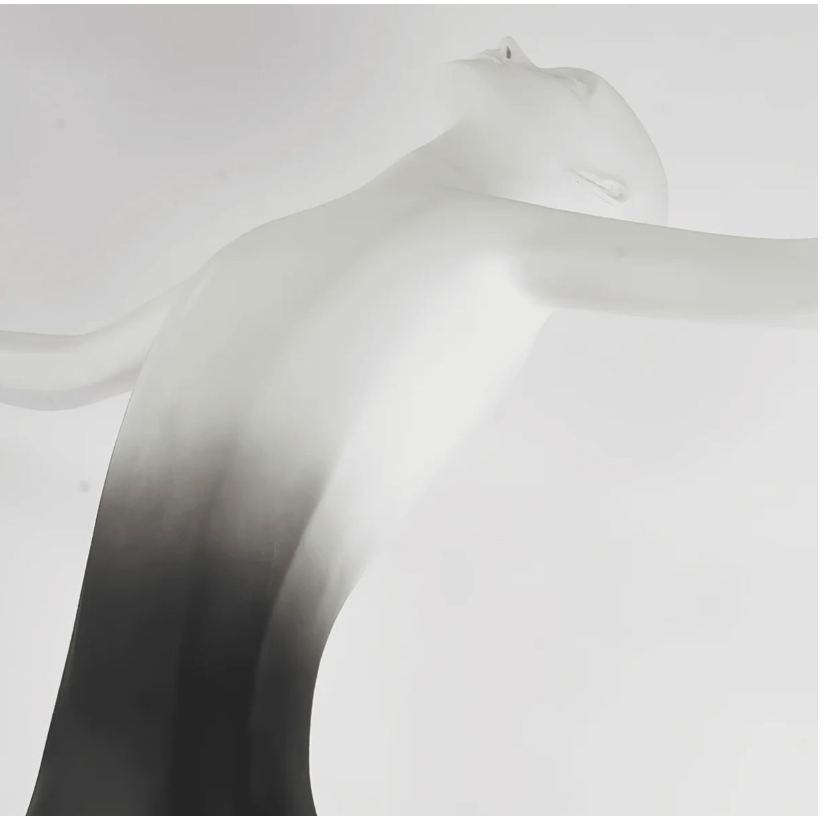 Black & White LED female Sculpture floor Lamp