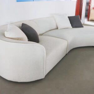 Sleek White Sectional Sofa