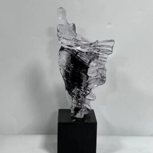 Black Dancing Girl Resin Sculpture Decor