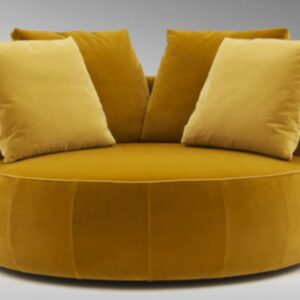 Orange Velvet Leisure Chair