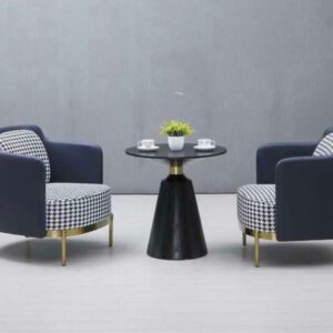 Blue Stainless Patterned Accent Chairs