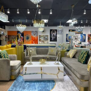 Gray & Gold Living Room Set