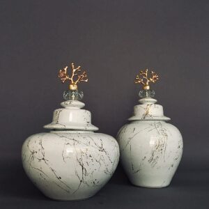 White Decorative Jar Set