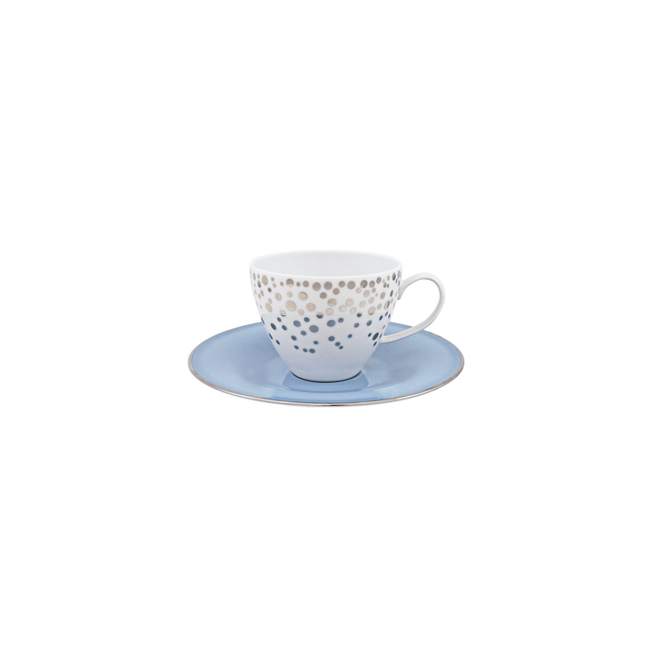 Casanoi Silver Rain Tea Cup + Saucer