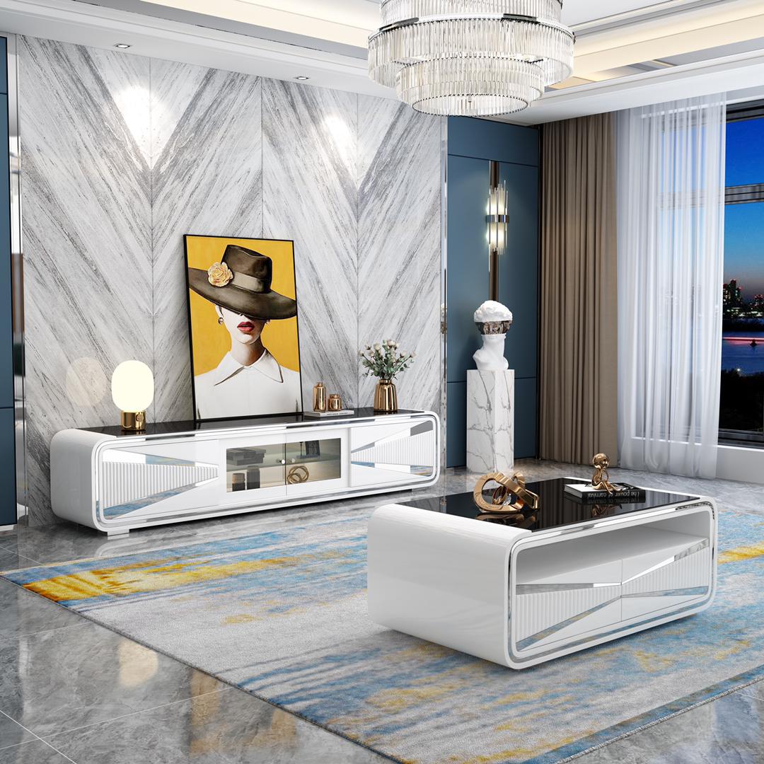 White Glossy Tv Stand