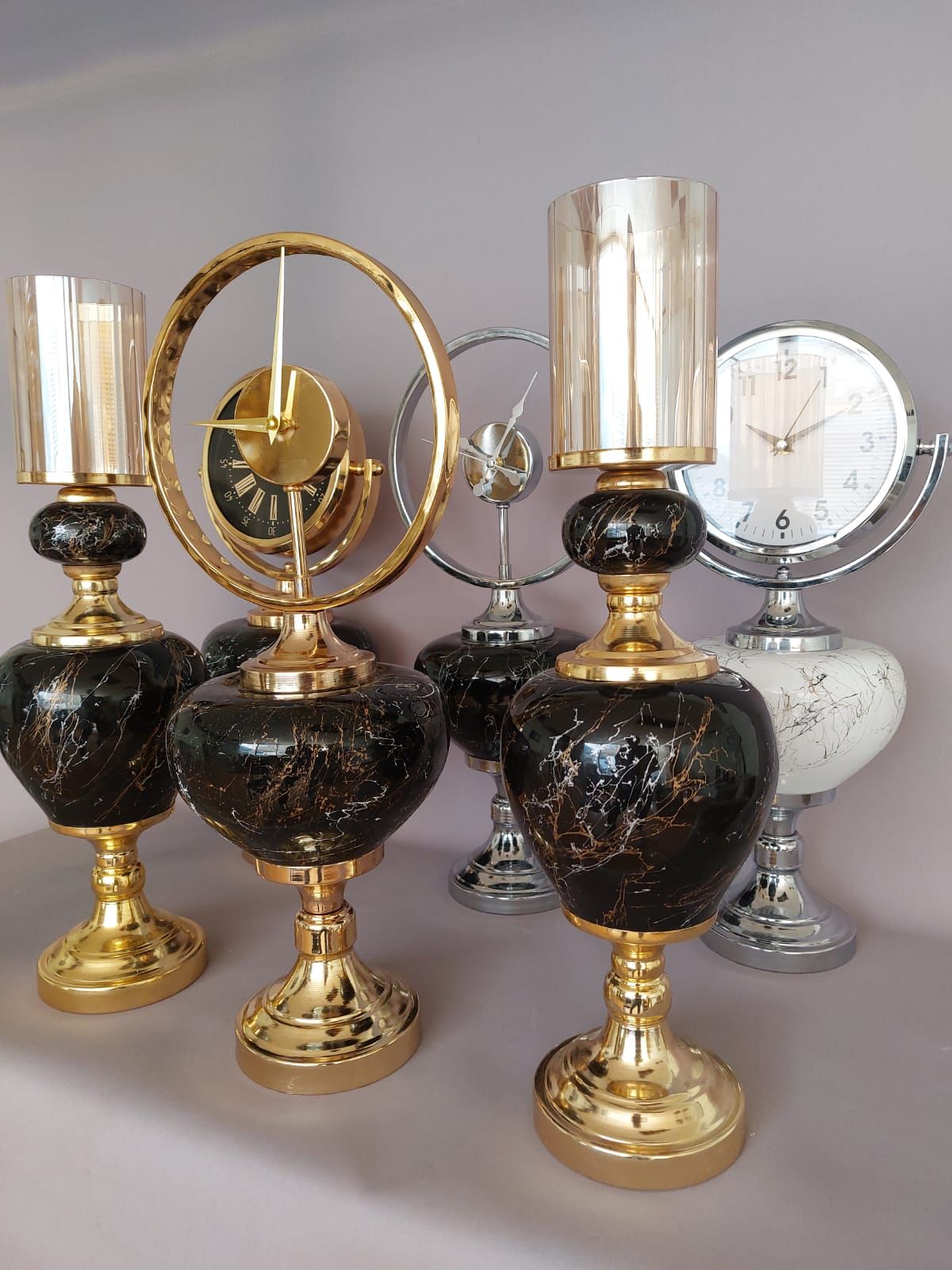 Black/Silver Decorative Jar Set