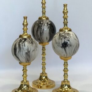 Gold Trim Decorative Jar Set