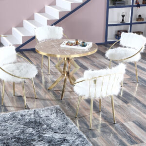 G-ES007 MDF Belek Ultralam Round Dining Set