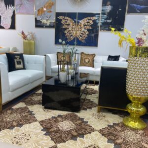 Black & White leather Living Room Set