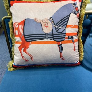 Multi colored horse Throw pillow