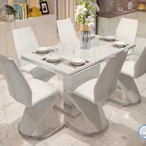 MODERN WHITE DINING TABLE