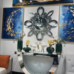 SUN MIRROR AND CONSOLE TABLE